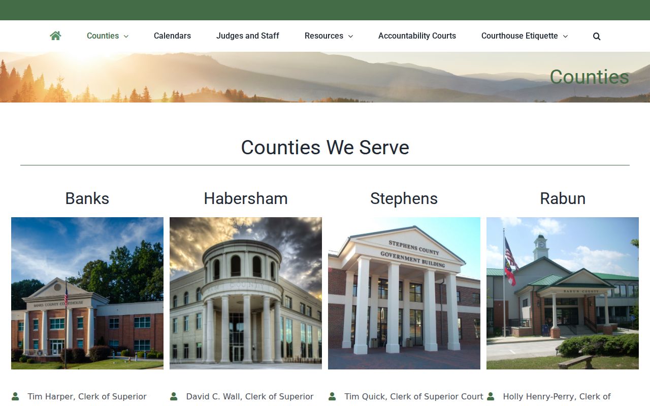 Rabun County active warrant Mountain Judicial Circuit listing