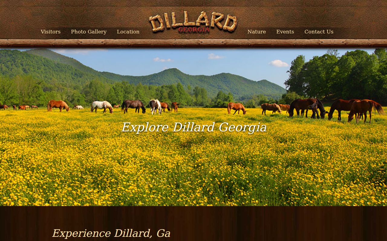 Official City of Dillard website without a visible warrant search portal